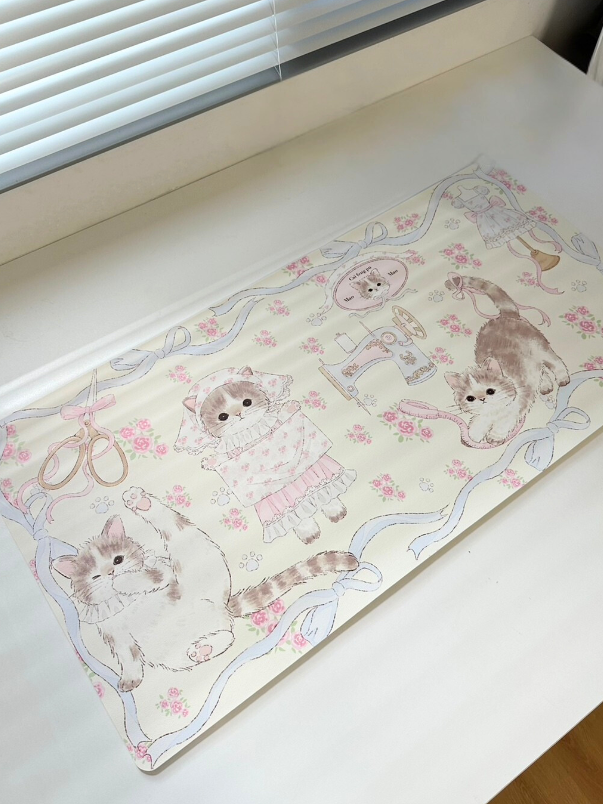 Original Design Cat Tailor Table Mat & Mouse Pad