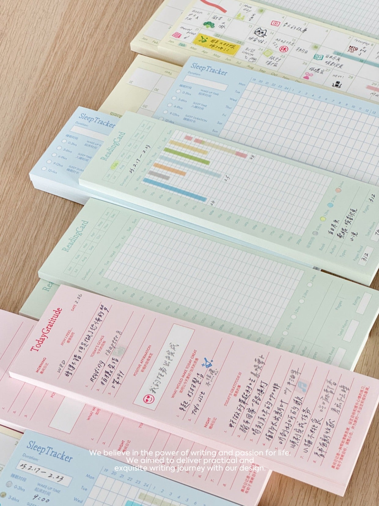 Gratitude Diary Sleep Tracking Reading Record Monthly Planner Notepads