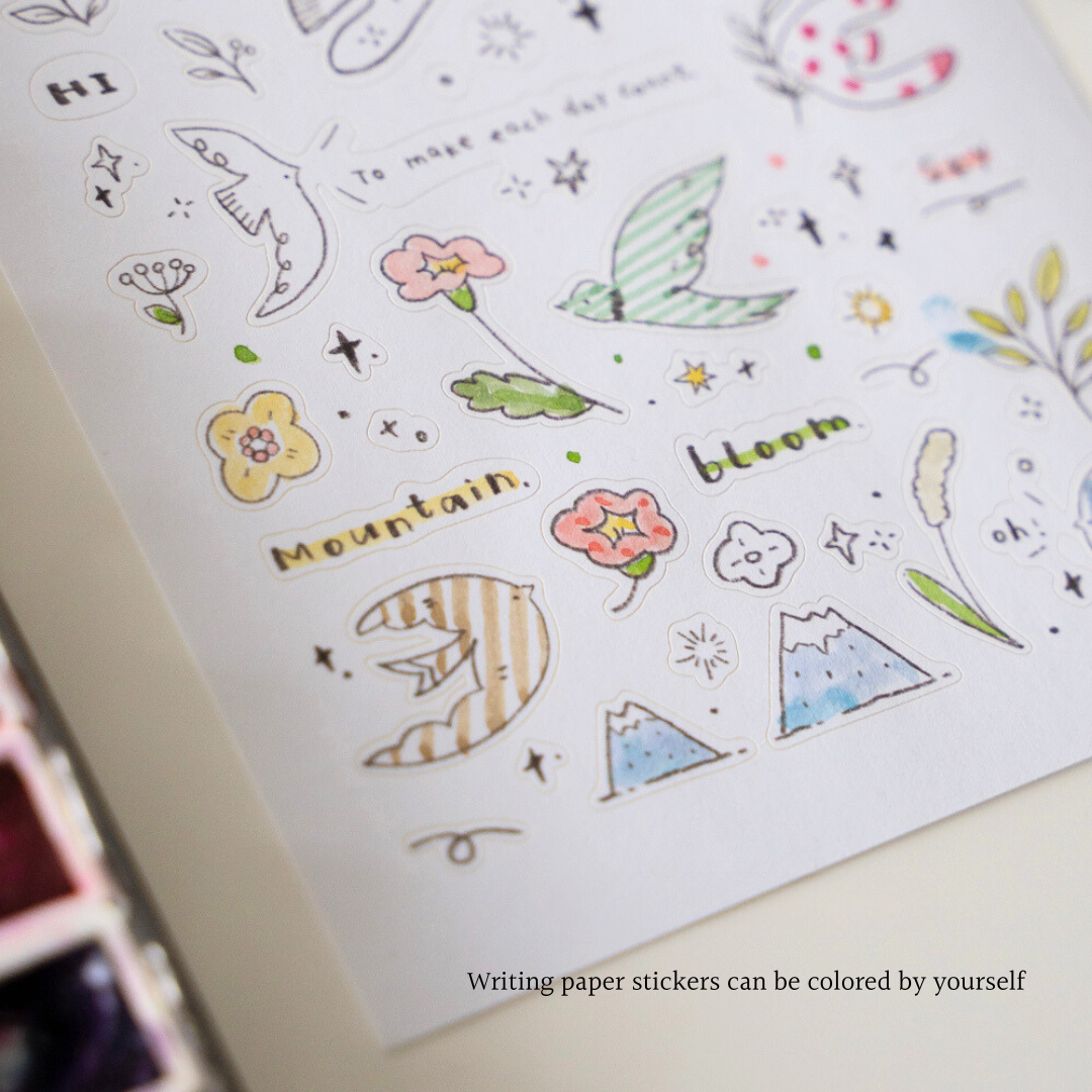 Original Coffee Bird Home Dual Material Die-cut Stickers