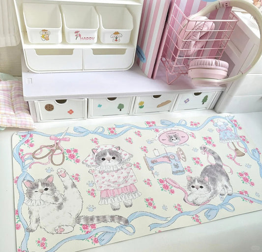 Original Design Cat Tailor Table Mat & Mouse Pad
