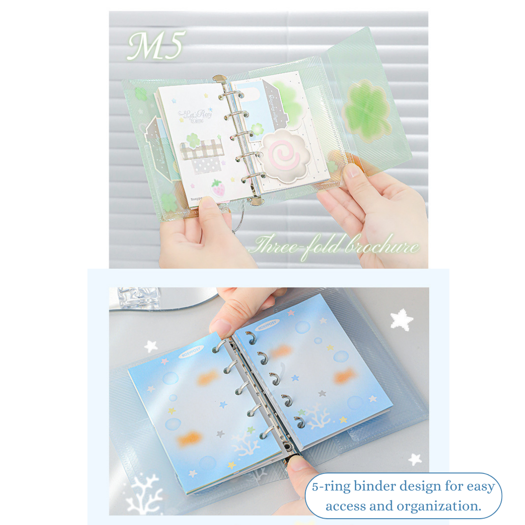 M5 Mini Portable Trifold Binders with Inner Accessories