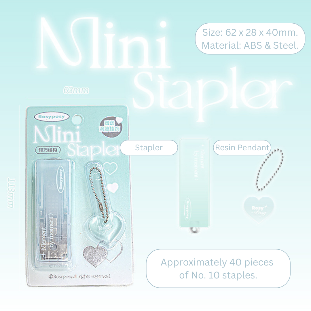 Clear Mini Gradient Portable Stapler